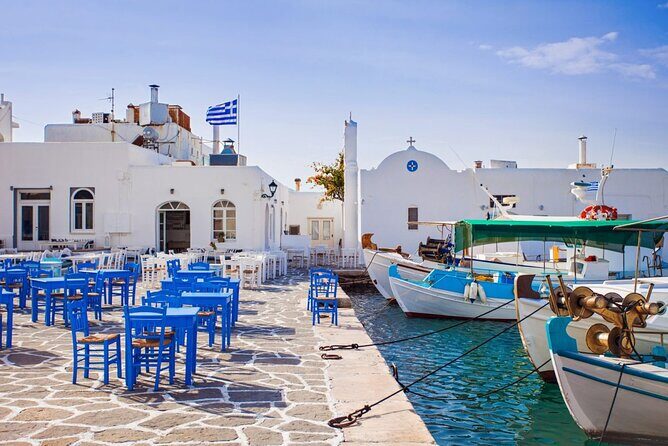 4 Day Private Tour to Paros, Mykonos, Santorini, - Day 1: Piraeus to Paros, then Parikia at night and Lefkes by day