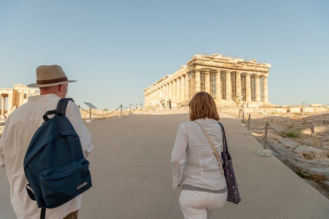 Acropolis 'GOLDEN-HOUR' Private Tour with Licensed Expert Guide - Wrapping up inside the Acropolis for photos and calm