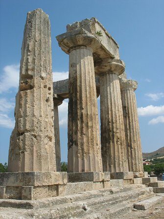 Ancient Corinth, Sanctuary of Hera, Blue Lake & Canal from Athens - Acrocorinth fortress: the acropolis of monolithic rock