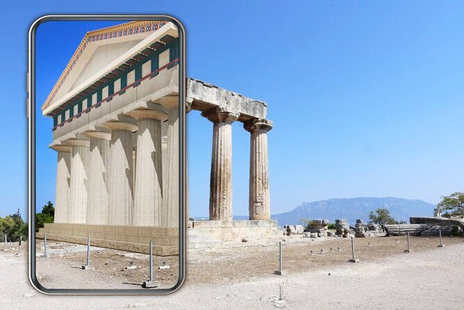 Ancient Corinth: Self-Guided Audiovisual Tour with 3D Models - The app experience: audio, text, GPS map, and 3D visuals