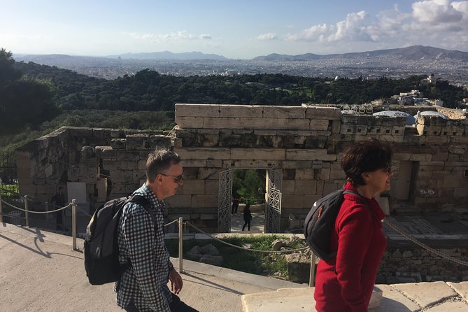 Athens All Included: Acropolis and Museum Guided Tour with Ticket - South exit views: Theater of Dionysus and the Altar of Asclepius