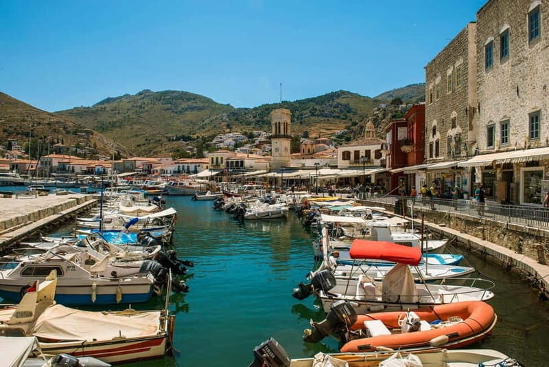 Athens Day Cruise – Since 1965 | Visit Hydra, Poros & Aegina - Hydra town: cobblestones, donkeys, and an optional guided walk