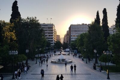 Athens Highlights Evening Tour with Dinner - Small Group Tour - Hadrian’s Gate then Monastiraki’s market streets