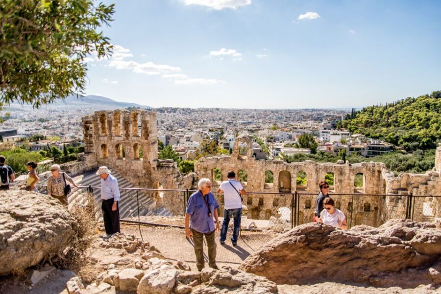 Athens: Highlights Walking Tour Tickets Not Included - Beyond the Summit: Dionysus, Hills, Odeon, and Ancient Agora