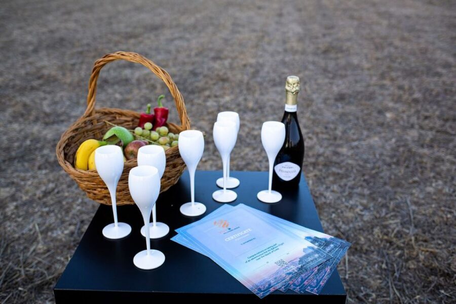 Athens: Hot-Air Balloon Flight Experience with Snacks & Wine - Landing, light breakfast, and the sparkling-wine celebration