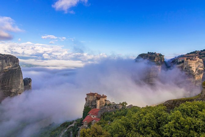 Athens: Meteora Monasteries, Caves & Coastal Stopovers with Lunch - Badovas hermit caves and the van tour around the rock complex