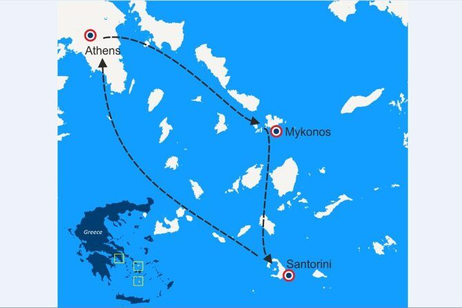 Athens, Mykonos, and Santorini – 8 Days - Don’t underestimate transfer time: how the route moves you