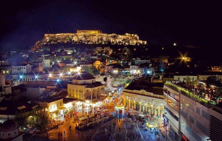 Athens: Night Walking Tour - Mitropoleos Square: Cathedral of the Annunciation and the Mini Cathedral