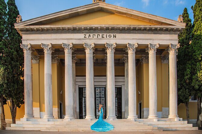 Athens Private Photoshoot - National Library: a strong Athens backdrop without the fuss