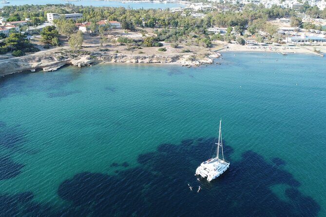 Athens Riviera Private Sail Catamaran with Meal and Wine - Prasoniso Island and lunch onboard: the meal that turns the cruise into a full experience