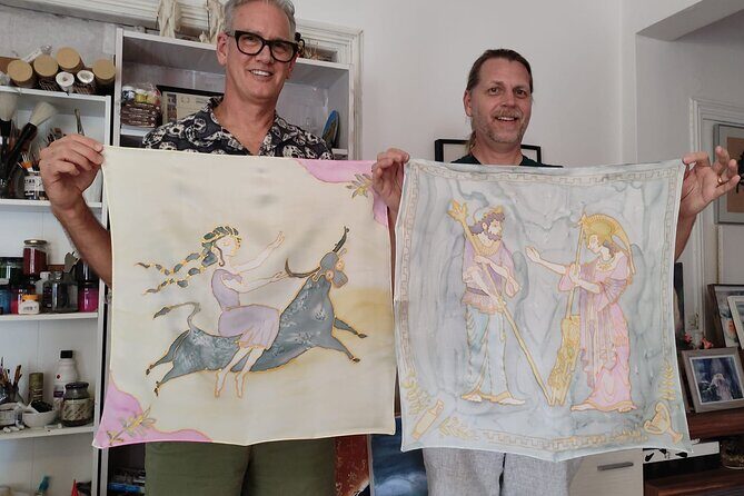 Athens: Small Group Silk Scarf Art Workshop with Greek Themes - Ioanna’s teaching style: small group attention without stress