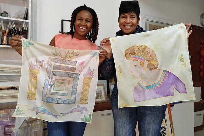 Athens: Small Group Silk Scarf Art Workshop with Greek Themes - Your take-home scarf: Greek themes, colors, and how wearable it ends up