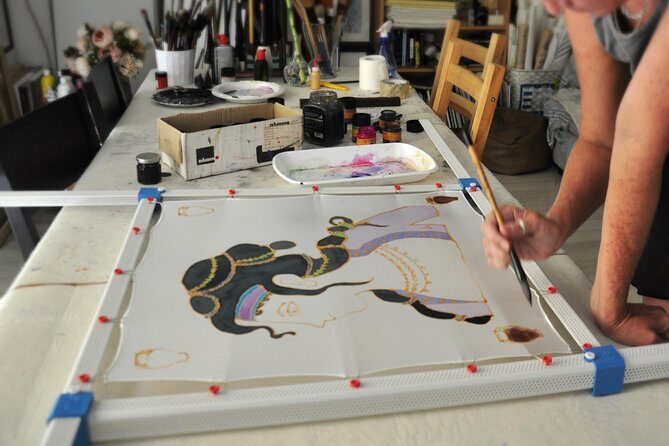 Athens: Small Group Silk Scarf Art Workshop with Greek Themes - From Acropolis Museum to the hilltop: using Greek sites for design ideas