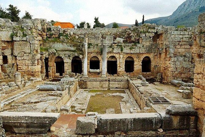 Blue Lake, Sanctuary of Hera, Mycenae, Ancient Corinth, Canal - Mycenae Museum Time: Gold Grave Goods and Burial Masks