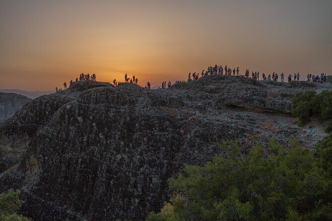 Breath-taking Meteora Sunset Tour - Stop 1 at Meteora rocks: monastery views, hermit caves, and temple roots