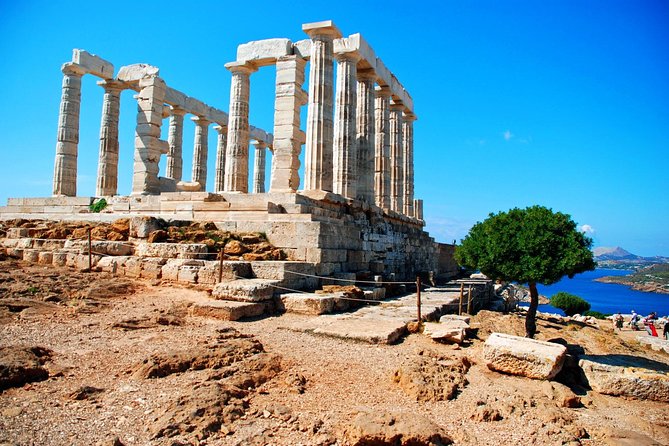 Cape Sounio, Poseidon Temple (5 hours). Day or Evening/ Sunset tour - Sounio Beach break: swimming time with a small-shop setup