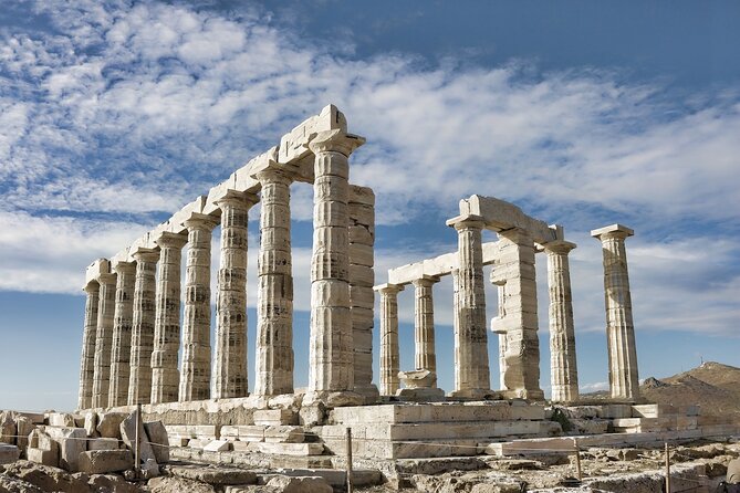 Cape Sounio, Temple of Poseidon, Athenian Riviera Private Tour from Athens - Lake Vouliagmeni stop for quick legs and Sunken Lake photos