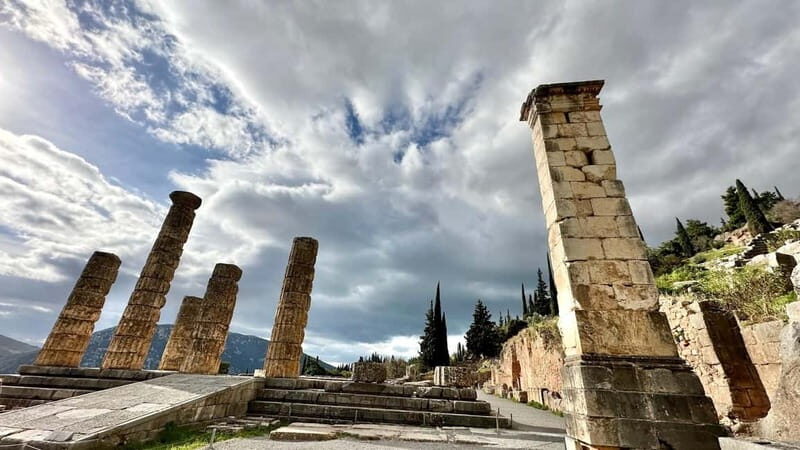 Delphi Navel Of Earth Hosios Loukas Full Day Private Tour - Delphi starts before the main ruins: Tholos of Athena Pronoia