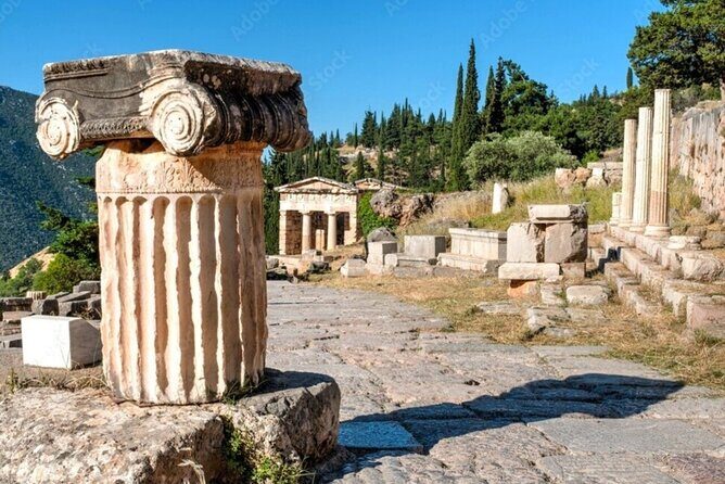 Delphi: Self-guided Audiovisual Tour with 3D Representations - Stop 3: Tholos of Athena Pronaia and the 3 orders puzzle