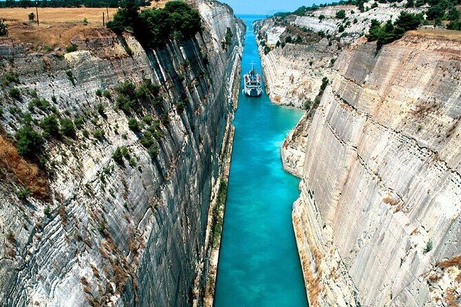 Explore Corinth & Mythical Cave of Lakes, Ride Cog Rail Plus Meal - Corinth Canal: the short stop that gives you instant context