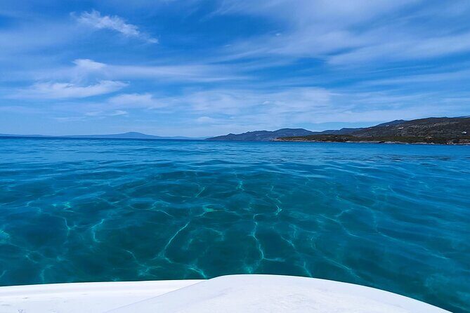 Explore Mani by boat - rent a boat in Kardamili (no licence) - Stop 3: Stoupa Underwater Springs and the Rocky Mani Coast Views