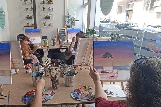 Guided Paint & Sip Workshop in Central Athens - Key highlights at a glance