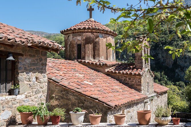 Hiking Menalon & Lousios gorge - Prodromou (St John the Baptist) Monastery on the Cliff Edge
