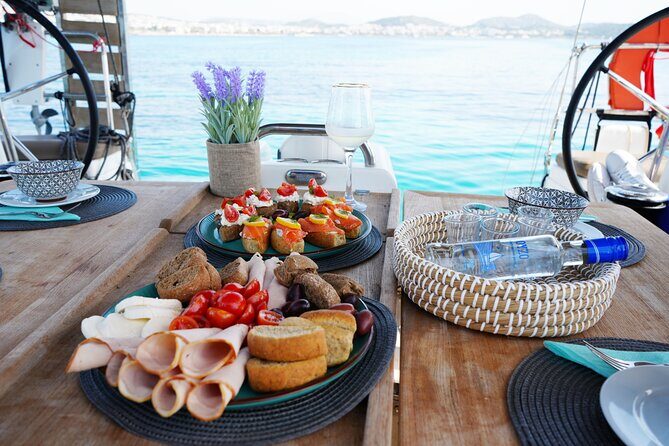 Luxury Catamaran Full Day Private & Greek Gastronomy in Athens - Stop 2: Moni Island Beach, Deer and Peacock Sightings, and Handmade Desserts