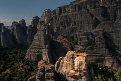 "Meteora Highlights: A Journey Among the Sky-High Monasteries" - Great Meteoron Monastery: Platylithos at 415 Meters