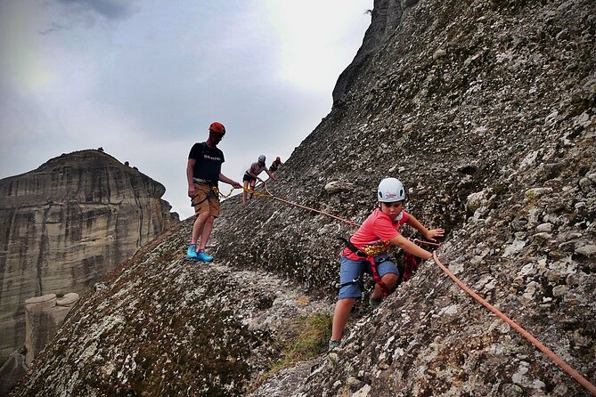 Meteora Scrambling Tour with Optional Pick-up - The View Payoff at the Holy Cross of Hagia