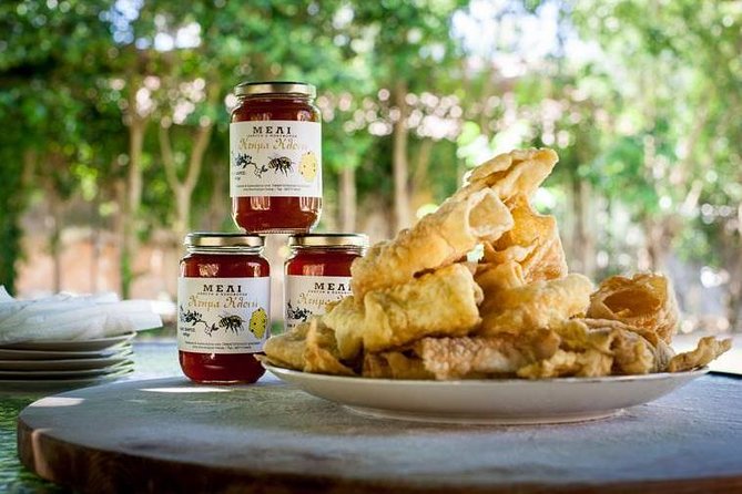 Olympia Shore Ex: Olympic site, Honey Farm & Olive Oil Tasting - Klio’s Honey Farm: meet the beekeeper, then taste in chestnut shade