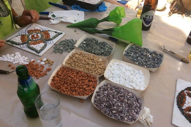 One day mosaic workshops in the Southern Peloponnese - Entering Mosaic Art Greece Garden in Sparta (and getting started fast)