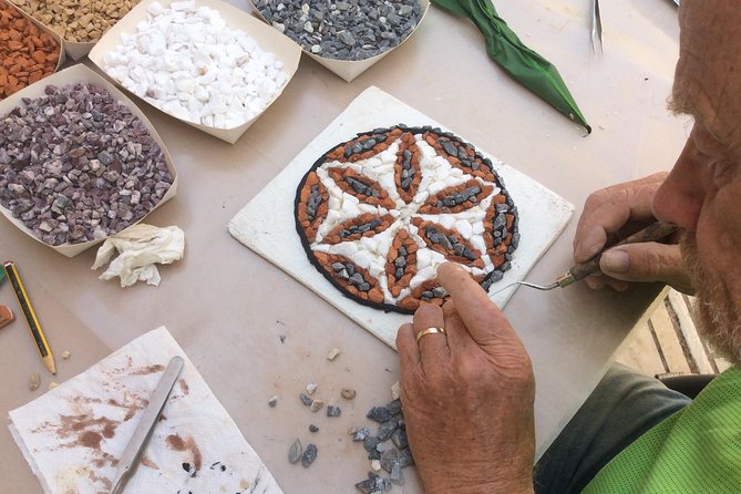 One day mosaic workshops in the Southern Peloponnese - Choosing colors from natural stones (and why mixing pigments is the secret sauce)
