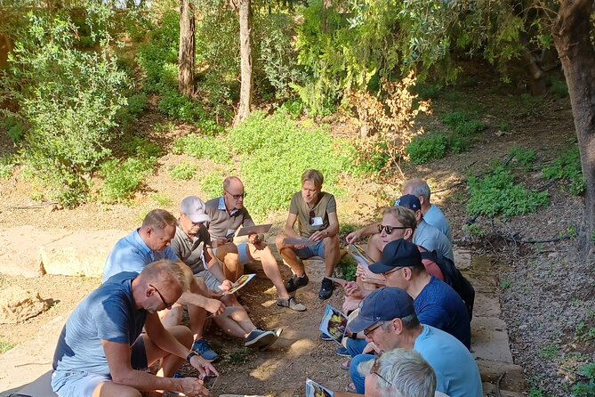 Philosophy Experiential Workshop at Plato's Academy Park -Athens - Role-play debate with an ancient water-timer replica