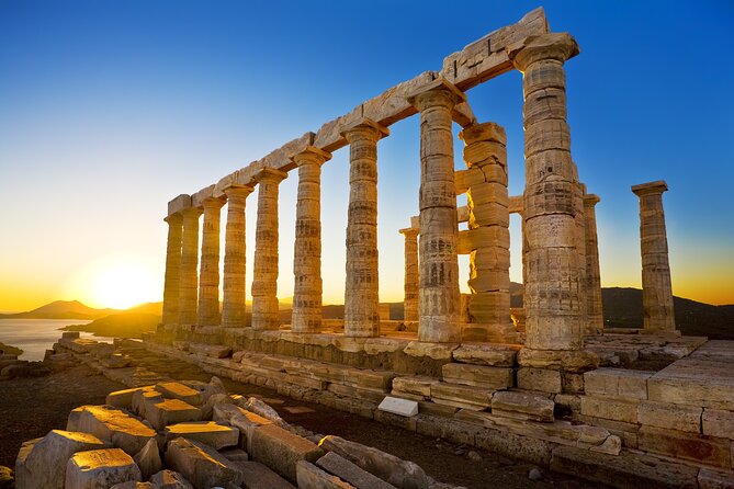 Private Sunset tour to Cape Sounion/Temple of Poseidon - Stop 2 at Cape Sounion: the Temple of Poseidon at golden hour