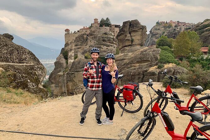 Sunset Meteora Tour on E-Bike - Stop 1: The Byzantine Church of the Assumption viewpoint (30 minutes)