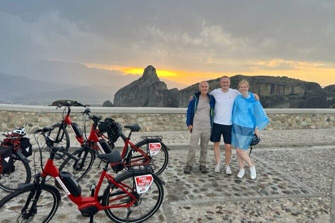 Sunset Meteora Tour on E-Bike - Stop 2: Meteora rocks, Bandova hermit caves, and the Protato stop