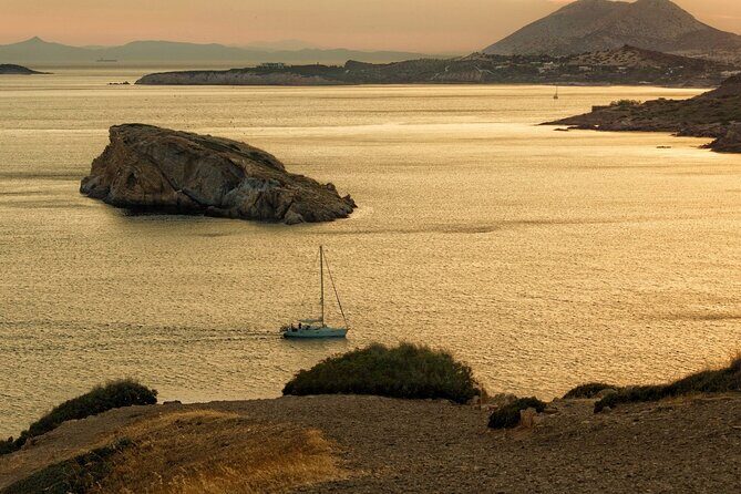Sunset & swimming at Cape Sounio, Poseidon temple - Leaving Athens: the Riviera drive that sets the mood