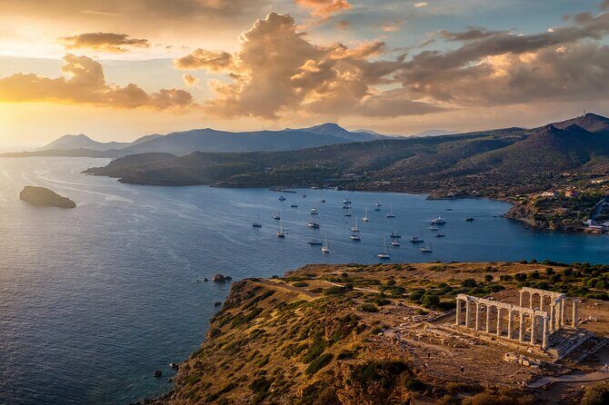Sunset tour to Cape Sounio Poseidon Temple And Athens Riviera 5h - Cape Sounion: the sea-control story behind the cliffs